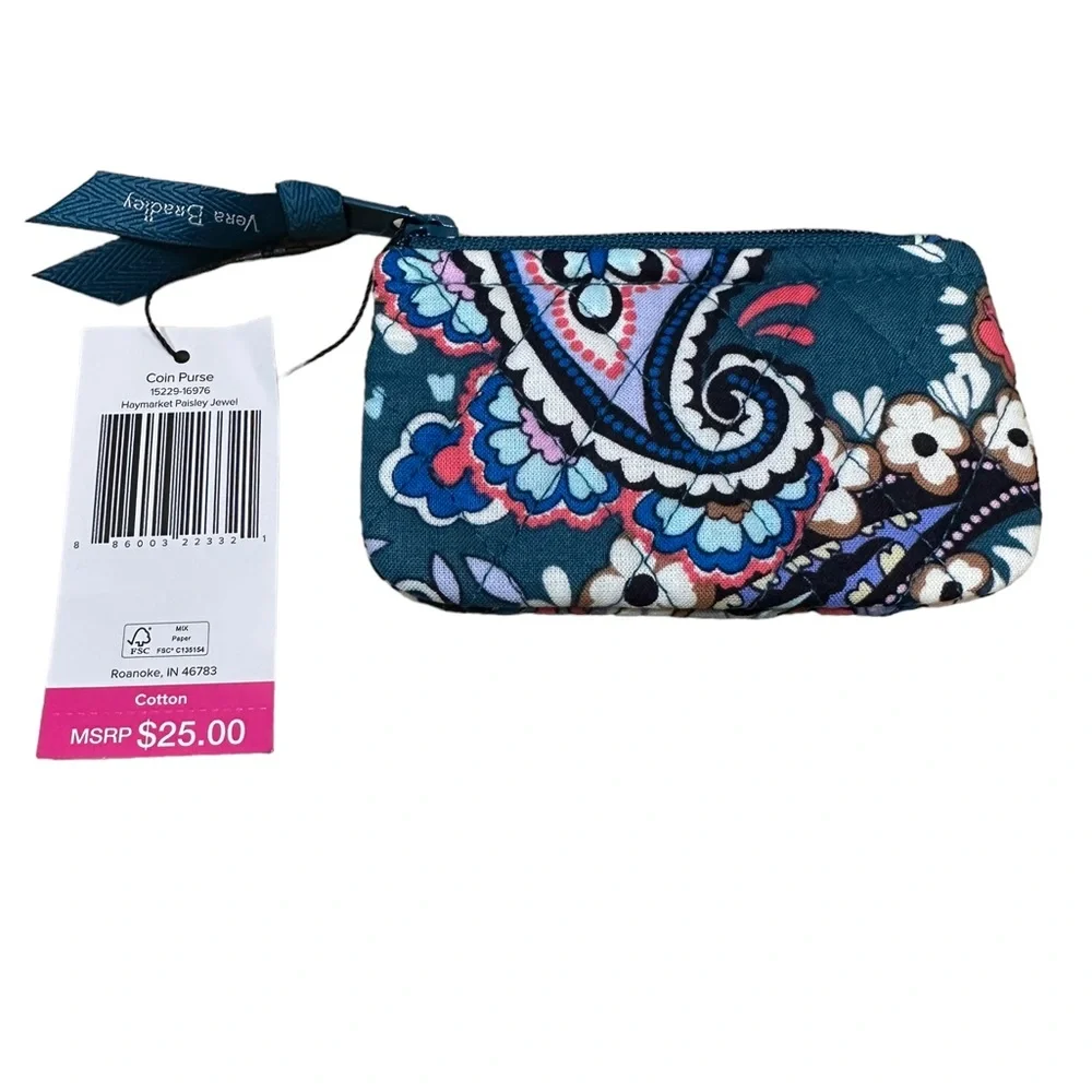 Vera Bradley Haymarket Paisley Jewel Coin Purse